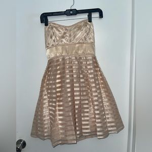 Strapless ballerina champagne dress